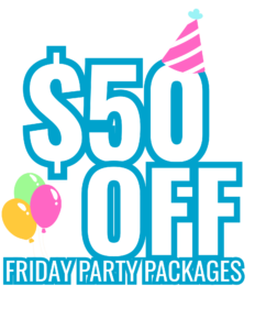 50 Dollars Off Party Cove (3) $50 off friday birthday party packages